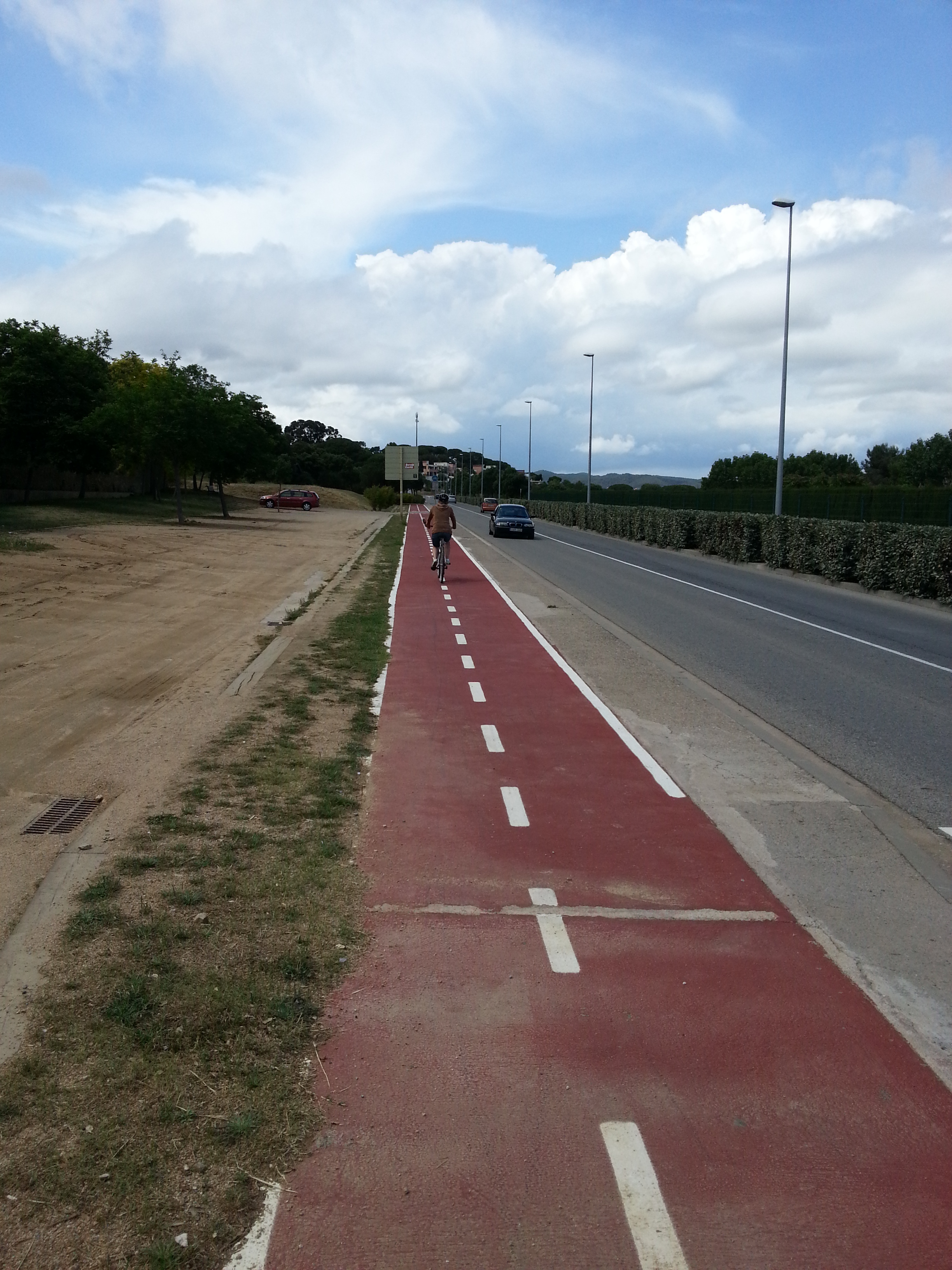 Typical Cycle way in Spain