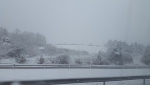 Almost snowbound in Bilbao
