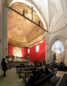Interior of the church of the convent of Santa Clara...